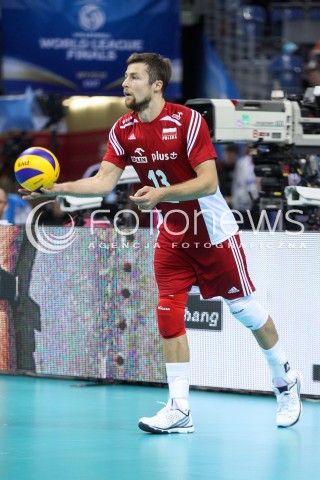  14.07.2016 KRAKOW <br />SIATKOWKA MEZCZYZN LIGA SWIATOWA 2016 TURNIEJ FINALOWY <br />FIVB VOLLEYBALL WORLD LEAGUE FINAL SIX 2016 <br />MECZ POLSKA - SERBIA ( Poland - Serbia ) <br />N/Z MICHAL KUBIAK SYLWETKA <br /> 