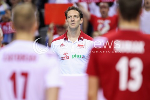  14.07.2016 KRAKOW <br />SIATKOWKA MEZCZYZN LIGA SWIATOWA 2016 TURNIEJ FINALOWY <br />FIVB VOLLEYBALL WORLD LEAGUE FINAL SIX 2016 <br />MECZ POLSKA - SERBIA ( Poland - Serbia ) <br />N/Z STEPHANE ANTIGA - I TRENER ( HEAD COACH ) <br /> 