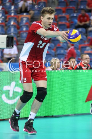  14.07.2016 KRAKOW <br />SIATKOWKA MEZCZYZN LIGA SWIATOWA 2016 TURNIEJ FINALOWY <br />FIVB VOLLEYBALL WORLD LEAGUE FINAL SIX 2016 <br />MECZ POLSKA - SERBIA ( Poland - Serbia ) <br />N/Z MATEUSZ BIENIEK SYLWETKA <br /> 