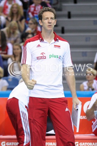  14.07.2016 KRAKOW <br />SIATKOWKA MEZCZYZN LIGA SWIATOWA 2016 TURNIEJ FINALOWY <br />FIVB VOLLEYBALL WORLD LEAGUE FINAL SIX 2016 <br />MECZ POLSKA - SERBIA ( Poland - Serbia ) <br />N/Z STEPHANE ANTIGA - I TRENER ( HEAD COACH ) SYLWETKA <br /> 