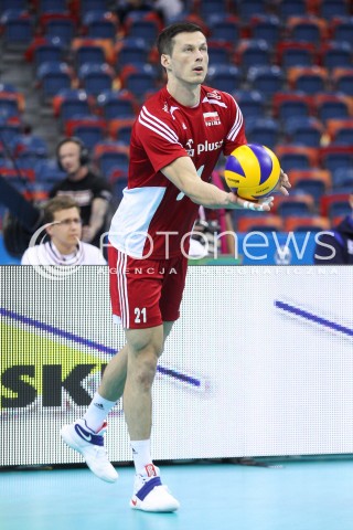  14.07.2016 KRAKOW <br />SIATKOWKA MEZCZYZN LIGA SWIATOWA 2016 TURNIEJ FINALOWY <br />FIVB VOLLEYBALL WORLD LEAGUE FINAL SIX 2016 <br />MECZ POLSKA - SERBIA ( Poland - Serbia ) <br />N/Z RAFAL BUSZEK SYLWETKA <br /> 