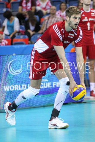  14.07.2016 KRAKOW <br />SIATKOWKA MEZCZYZN LIGA SWIATOWA 2016 TURNIEJ FINALOWY <br />FIVB VOLLEYBALL WORLD LEAGUE FINAL SIX 2016 <br />MECZ POLSKA - SERBIA ( Poland - Serbia ) <br />N/Z KAROL KLOS SYLWETKA <br /> 