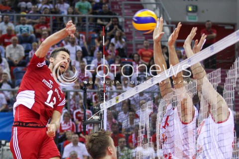  14.07.2016 KRAKOW <br />SIATKOWKA MEZCZYZN LIGA SWIATOWA 2016 TURNIEJ FINALOWY <br />FIVB VOLLEYBALL WORLD LEAGUE FINAL SIX 2016 <br />MECZ POLSKA - SERBIA ( Poland - Serbia ) <br />N/Z MICHAL KUBIAK <br /> 