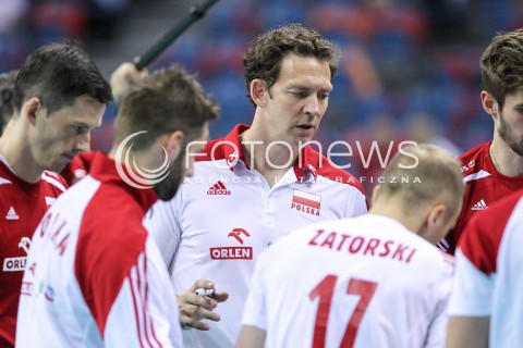  14.07.2016 KRAKOW <br />SIATKOWKA MEZCZYZN LIGA SWIATOWA 2016 TURNIEJ FINALOWY <br />FIVB VOLLEYBALL WORLD LEAGUE FINAL SIX 2016 <br />MECZ POLSKA - SERBIA ( Poland - Serbia ) <br />N/Z STEPHANE ANTIGA - I TRENER ( HEAD COACH ) <br /> 