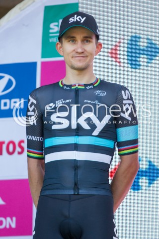  15.07.2016 RZESZOW <br />71. TOUR DE POLOGNE - ETAP IV <br />META W RZESZOWIE <br />N/Z MICHAL KWIATKOWSKI SYLWETKA <br /> 