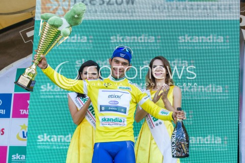 15.07.2016 RZESZOW <br />71. TOUR DE POLOGNE - ETAP IV <br />META W RZESZOWIE <br />N/Z FERNANDO GAVIRIA - LIDER KLASYFIKACJI GENERALNEJ PUCHAR RADOSC EMOCJE<br /> 