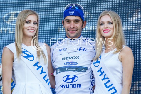  15.07.2016 RZESZOW <br />71. TOUR DE POLOGNE - ETAP IV <br />META W RZESZOWIE <br />N/Z FERNANDO GAVIRIA - NAJLEPSZY SPRINTER HYUNDAI RADOSC EMOCJE<br /> 
