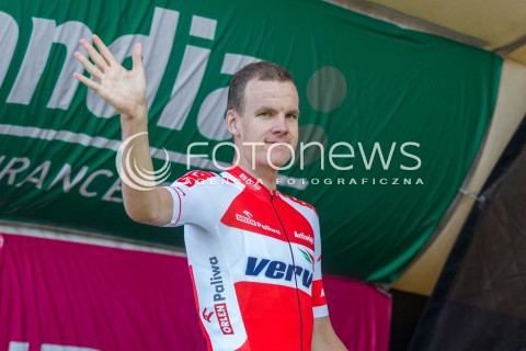  15.07.2016 RZESZOW <br />71. TOUR DE POLOGNE - ETAP IV <br />META W RZESZOWIE <br />N/Z JONAS KOCH - NAJAKTYWNIEJSZY ZAWODNIK SYLWETKA RADOSC<br /> 