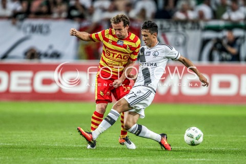  16.07.2016 WARSZAWA PILKA NOZNA <br />FOOTBALL EKSTRAKLASA STADION LEGII<br />MECZ LEGIA WARSZAWA - JAGIELLONIA BIALYSTOK<br />N/Z KONSTANTIN VASSILJEV MICHAL ALEKSANDROW<br /> 