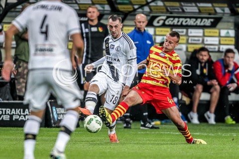  16.07.2016 WARSZAWA PILKA NOZNA <br />FOOTBALL EKSTRAKLASA STADION LEGII<br />MECZ LEGIA WARSZAWA - JAGIELLONIA BIALYSTOK<br />N/Z JACEK GORALSKI MICHAL KUCHARCZYK<br /> 