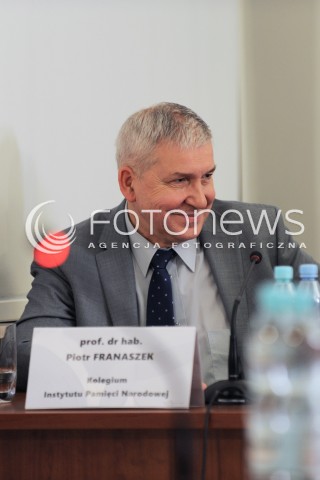  18.07.2016 WARSZAWA<br />PUBLICZNE PRZESLUCHANIE KANDYDATOW NA STANOWISKO PREZESA IPN <br />N/Z PIOTR FRANASZEK<br /> 
