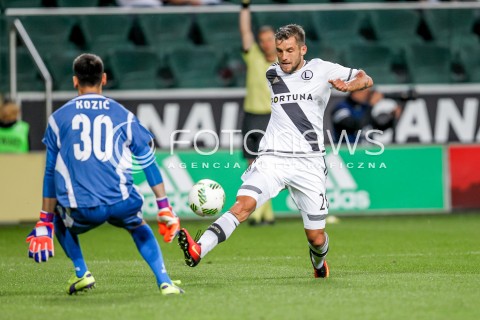  19.07.2016 WARSZAWA PILKA NOZNA <br />FOOTBALL EKSTRAKLASA STADION LEGII<br />MECZ LEGIA WARSZAWA - HSK ZRINJSKI MOSTAR<br />N/Z LUKASZ BROZ DALIBOR KOZIC<br /> 