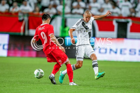  19.07.2016 WARSZAWA PILKA NOZNA <br />FOOTBALL EKSTRAKLASA STADION LEGII<br />MECZ LEGIA WARSZAWA - HSK ZRINJSKI MOSTAR<br />N/Z MARIO BARIC ADAM HLOSEK<br /> 