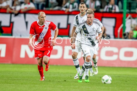  19.07.2016 WARSZAWA PILKA NOZNA <br />FOOTBALL EKSTRAKLASA STADION LEGII<br />MECZ LEGIA WARSZAWA - HSK ZRINJSKI MOSTAR<br />N/Z THIBAULT MOULIN TOMISVAW TOMIC<br /> 