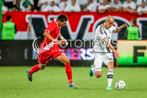  19.07.2016 WARSZAWA PILKA NOZNA <br />FOOTBALL EKSTRAKLASA STADION LEGII<br />MECZ LEGIA WARSZAWA - HSK ZRINJSKI MOSTAR<br />N/Z IVAN PEKO ADAM HLOUSEK<br /> 