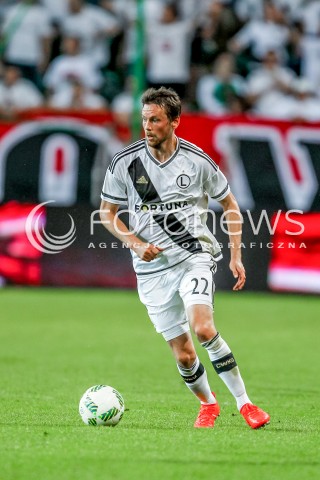  19.07.2016 WARSZAWA PILKA NOZNA <br />FOOTBALL EKSTRAKLASA STADION LEGII<br />MECZ LEGIA WARSZAWA - HSK ZRINJSKI MOSTAR<br />N/Z KASPER HAMALAINEN SYLWETKA<br /> 