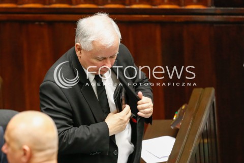  22.07.2016 WARSZAWA SEJM<br />POSIEDZENIE SEJMU RP<br />N/Z JAROSLAW KACZYNSKI<br /> 