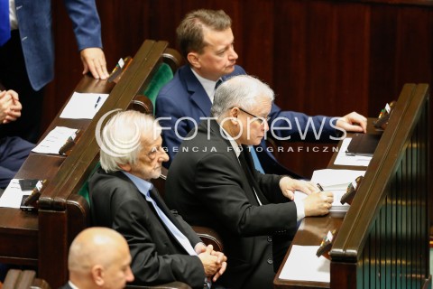  22.07.2016 WARSZAWA SEJM<br />POSIEDZENIE SEJMU RP<br />N/Z JAROSLAW KACZYNSKI RYSZARD TERLECKI MARIUSZ BLASZCZAK<br /> 