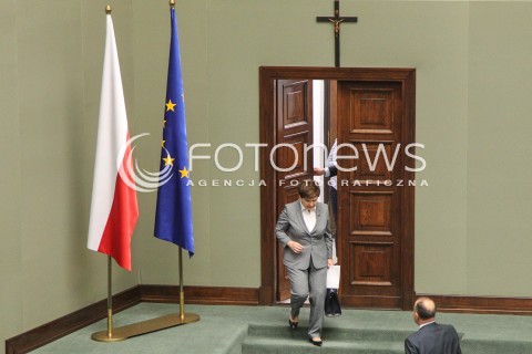  22.07.2016 WARSZAWA SEJM<br />POSIEDZENIE SEJMU RP<br />N/Z PREMIER BEATA SZYDLO<br /> 