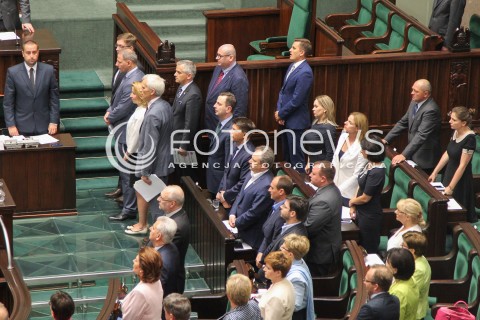  22.07.2016 WARSZAWA SEJM<br />POSIEDZENIE SEJMU RP<br />N/Z SLUBOWANIE  SALA OBRAD POSLOWIE<br /> 