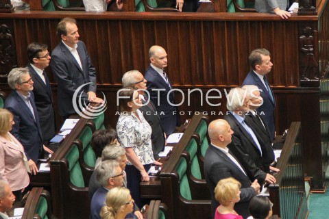  22.07.2016 WARSZAWA SEJM<br />POSIEDZENIE SEJMU RP<br />N/Z SLUBOWANIE  SALA OBRAD POSLOWIE JAROSLAW KACZYNSKI MARIUSZ BLASZCZAK RYSZARD TERLECKI JOACHIM BRUDZINSKI<br /> 