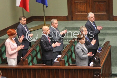  22.07.2016 WARSZAWA SEJM<br />POSIEDZENIE SEJMU RP<br />N/Z SLUBOWANIE PREMIER BEATA SZYDLO JAROSLAW GOWIN PIOTR GLINSKI ELZBIETA RAFALSKA PAWEL SZALAMACHA HENRYK KOWALCZYK<br /> 