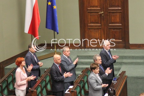  22.07.2016 WARSZAWA SEJM<br />POSIEDZENIE SEJMU RP<br />N/Z SLUBOWANIE PREMIER BEATA SZYDLO JAROSLAW GOWIN PIOTR GLINSKI ELZBIETA RAFALSKA PAWEL SZALAMACHA HENRYK KOWALCZYK<br /> 