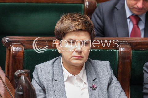  22.07.2016 WARSZAWA SEJM<br />POSIEDZENIE SEJMU RP<br />N/Z PREMIER BEATA SZYDLO<br /> 