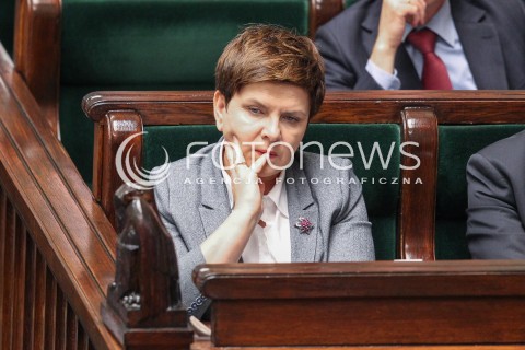  22.07.2016 WARSZAWA SEJM<br />POSIEDZENIE SEJMU RP<br />N/Z PREMIER BEATA SZYDLO<br /> 
