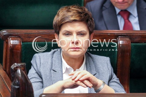  22.07.2016 WARSZAWA SEJM<br />POSIEDZENIE SEJMU RP<br />N/Z PREMIER BEATA SZYDLO<br /> 