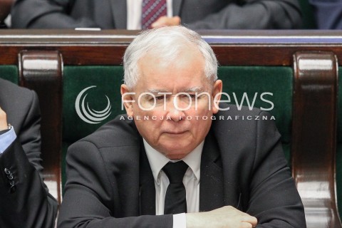  22.07.2016 WARSZAWA SEJM<br />POSIEDZENIE SEJMU RP<br />N/Z JAROSLAW KACZYNSKI<br /> 