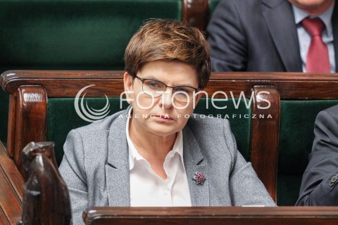  22.07.2016 WARSZAWA SEJM<br />POSIEDZENIE SEJMU RP<br />N/Z PREMIER BEATA SZYDLO<br /> 