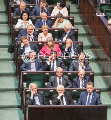  22.07.2016 WARSZAWA SEJM<br />POSIEDZENIE SEJMU RP<br />N/Z JAROSLAW KACZYNSKI RYSZARD TERLECKI MARIUSZ BLASZCZAK <br /> 