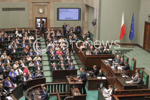  22.07.2016 WARSZAWA SEJM<br />POSIEDZENIE SEJMU RP<br />N/Z SALA OBRAD WIDOK VIEW PRZEMAWIA WLADYSLAW KOSINIAK - KAMYSZ , W TLE JAROSLAW KACZYNSKI MARIUSZ BLASZCZAK RYSZARD TERLECKI<br /> 