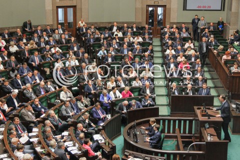  22.07.2016 WARSZAWA SEJM<br />POSIEDZENIE SEJMU RP<br />N/Z SALA OBRAD POSLOWIE WIDOK VIEW<br /> 