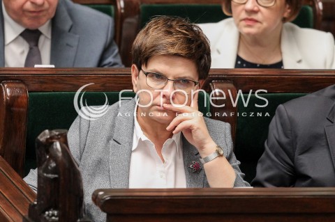  22.07.2016 WARSZAWA SEJM<br />POSIEDZENIE SEJMU RP<br />N/Z PREMIER BEATA SZYDLO<br /> 
