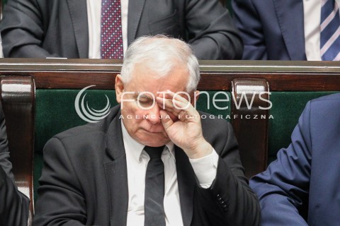 22.07.2016 WARSZAWA SEJM<br />POSIEDZENIE SEJMU RP<br />N/Z JAROSLAW KACZYNSKI <br /> 