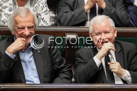  22.07.2016 WARSZAWA SEJM<br />POSIEDZENIE SEJMU RP<br />N/Z RYSZARD TERLECKI JAROSLAW KACZYNSKI <br /> 