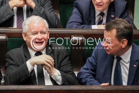  22.07.2016 WARSZAWA SEJM<br />POSIEDZENIE SEJMU RP<br />N/Z JAROSLAW KACZYNSKI MARIUSZ BLASZCZAK<br /> 