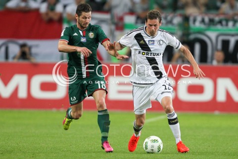  23.07.2016 WARSZAWA PILKA NOZNA <br />FOOTBALL EKSTRAKLASA STADION LEGII<br />MECZ LEGIA WARSZAWA - SLASK WROCLAW<br />N/Z KASPER HAMALAINEN LUKASZ MADEJ<br /> 