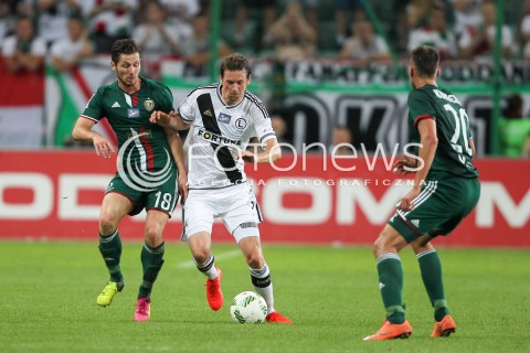  23.07.2016 WARSZAWA PILKA NOZNA <br />FOOTBALL EKSTRAKLASA STADION LEGII<br />MECZ LEGIA WARSZAWA - SLASK WROCLAW<br />N/Z KASPER HAMALAINEN LUKASZ MADEJ<br /> 