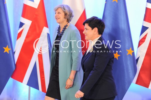  28.07.2016 WARSZAWA<br />
WIZYTA PREMIER WIELKIEJ BRYTANII<br />
N/Z PREMIER RP BEATA SZYDLO PREMIER WIELKIEJ BRYTANII THERESA MAY<br />
 