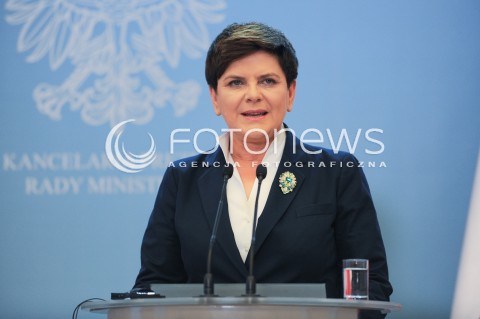  28.07.2016 WARSZAWA<br />WIZYTA PREMIER WIELKIEJ BRYTANII<br />N/Z PREMIER RP BEATA SZYDLO<br /> 