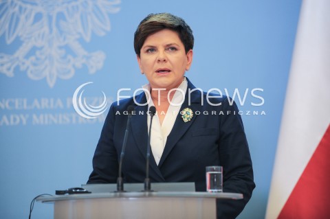  28.07.2016 WARSZAWA<br />WIZYTA PREMIER WIELKIEJ BRYTANII<br />N/Z PREMIER RP BEATA SZYDLO<br /> 