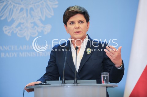  28.07.2016 WARSZAWA<br />WIZYTA PREMIER WIELKIEJ BRYTANII<br />N/Z PREMIER RP BEATA SZYDLO<br /> 