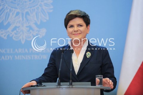  28.07.2016 WARSZAWA<br />WIZYTA PREMIER WIELKIEJ BRYTANII<br />N/Z PREMIER RP BEATA SZYDLO<br /> 