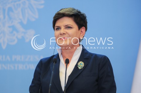  28.07.2016 WARSZAWA<br />WIZYTA PREMIER WIELKIEJ BRYTANII<br />N/Z PREMIER RP BEATA SZYDLO<br /> 