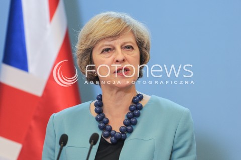  28.07.2016 WARSZAWA<br />WIZYTA PREMIER WIELKIEJ BRYTANII<br />N/Z PREMIER WIELKIEJ BRYTANII THERESA MAY<br /> 