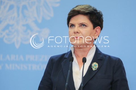  28.07.2016 WARSZAWA<br />WIZYTA PREMIER WIELKIEJ BRYTANII<br />N/Z PREMIER RP BEATA SZYDLO<br /> 