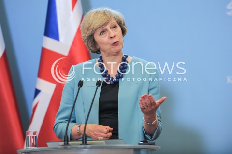  28.07.2016 WARSZAWA<br />WIZYTA PREMIER WIELKIEJ BRYTANII<br />N/Z PREMIER WIELKIEJ BRYTANII THERESA MAY<br /> 